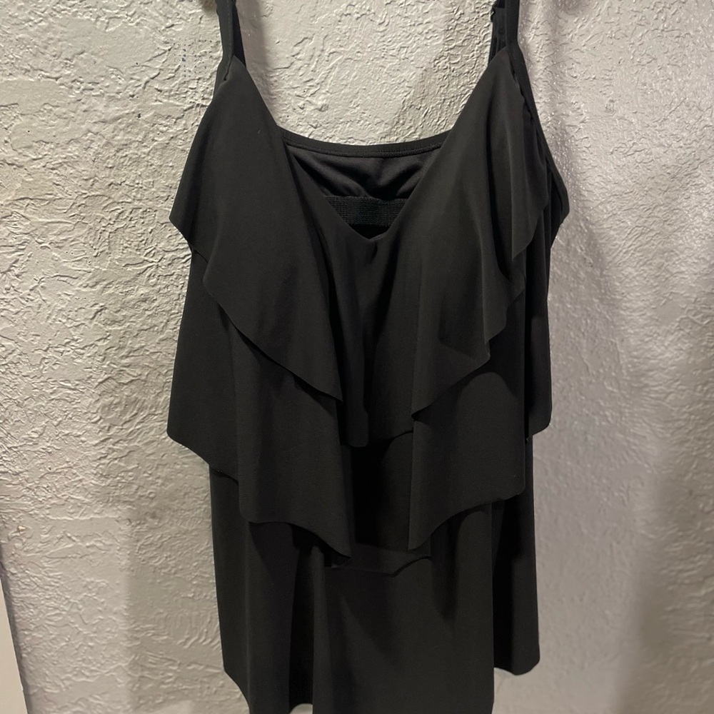 Black Layered swimsuit Top
